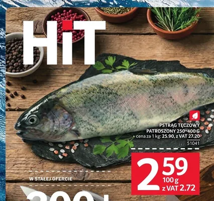 Pstrąg tęczowy patroszony 250-400g promocja w Selgros