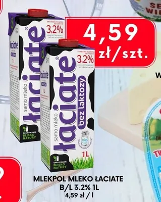 Mleko UHT Łaciate 3,2% promocja w emma MARKET