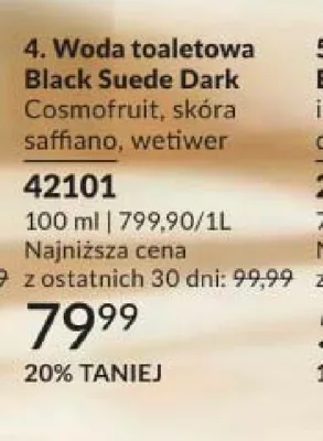 Woda toaletowa Black Suede Dark promocja w AVON