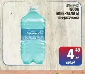 Woda mineralna niegazowana USTRONIANKA promocja w Tomi Markt