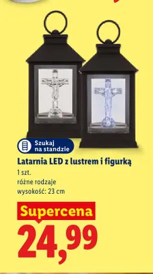 Latarnia LED z lustrem i figurką 23 cm promocja w Lidl