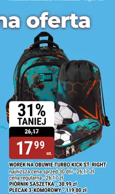 Plecak 3-komorowy Turbo Kick St. Right promocja w bi1