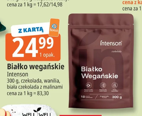 Białko wegańskie Intenson wanilia promocja w Leclerc