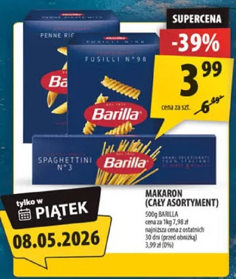 Makaron Barilla cały asortyment promocja w Arhelan