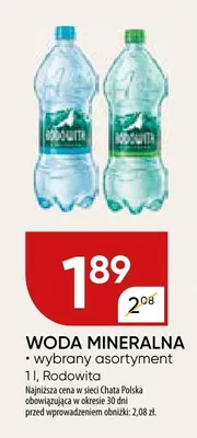 Woda mineralna promocja w Chata Polska
