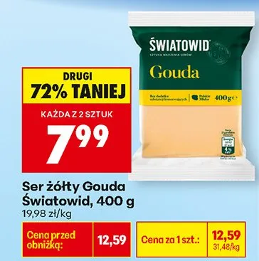 Ser żółty Gouda promocja w Biedronka