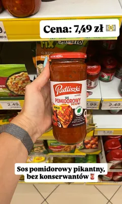 Sos pomidorowy pikantny Pudliszki promocja w Dino