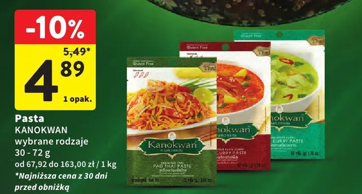 Pasta kanokwan promocja w Intermarche
