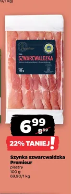 Szynka szwarcwaldzka Premieur plastry promocja w Netto