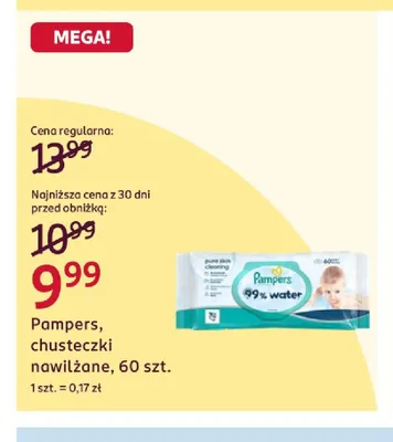 Chusteczki nawilżane Pampers promocja w Rossmann