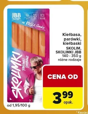 Kiełbaski Skolim JBB promocja w Carrefour Express