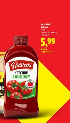 Ketchup łagodny Pudliszki promocja w Lidl