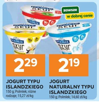 Jogurt naturalny typu islandzkiego promocja w Stokrotka