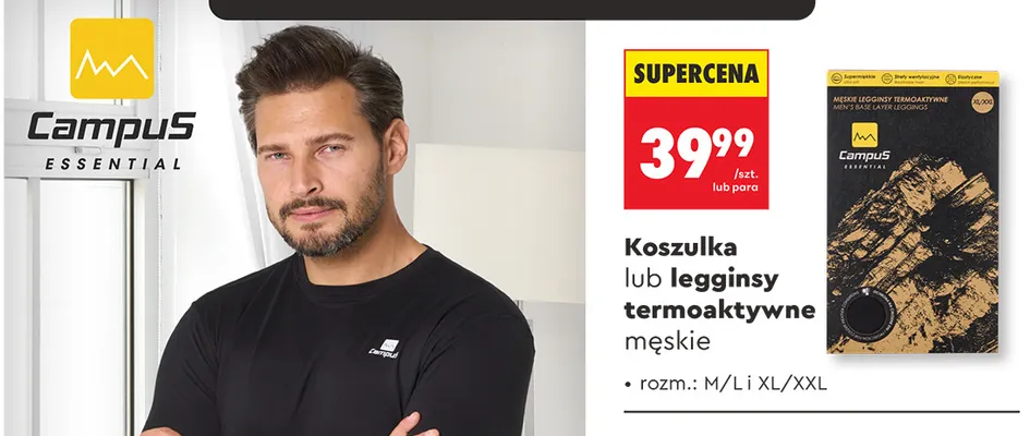 Koszulka termoaktywna męska Campus promocja w Biedronka