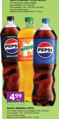 Napój Mirinda, Pepsi różne rodzaje promocja w Stokrotka