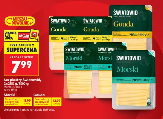 Ser plastry Światowid Morski promocja w Biedronka