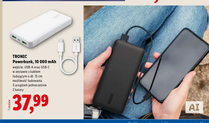 Powerbank TRONIC 10 000mAh promocja w Lidl