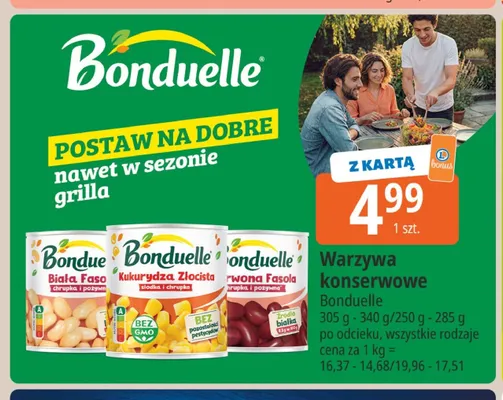 Warzywa konserwowe Bonduelle promocja w Leclerc