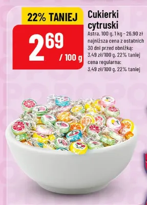 Cukierki cytruski promocja w POLOmarket