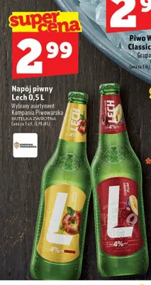 Napój piwny Lech Cherry Plum promocja w TOPAZ