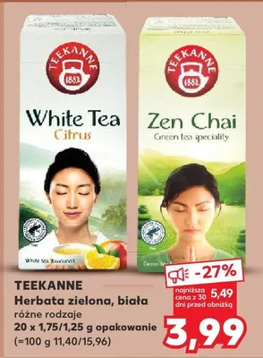 Herbata zielona, biała różne rodzaje promocja w Kaufland