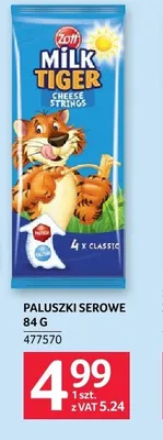 Paluszki serowe Milk Tiger promocja w Selgros
