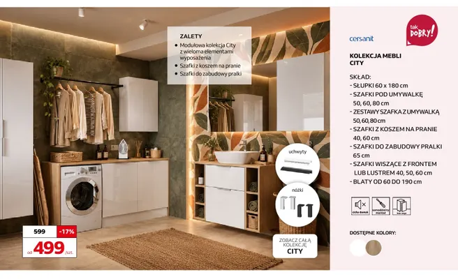 Kolekcja mebli City Cersanit promocja w Komfort