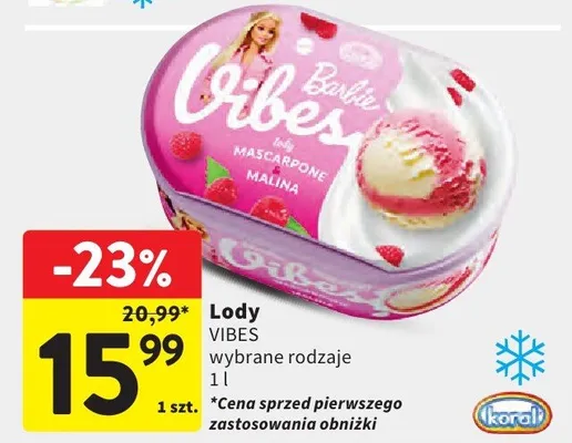 Lody Vibes wybrane rodzaje promocja w Intermarche