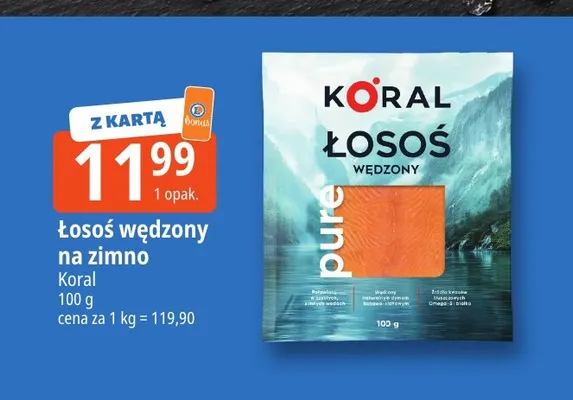 Łosoś wędzony na zimno pure promocja w Leclerc