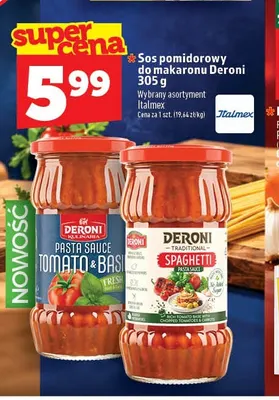 Sos pomidorowy do makaronu Deroni Spaghetti promocja w TOPAZ