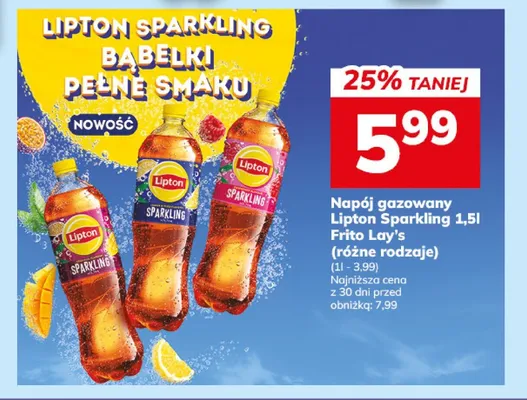 Napój gazowany Lipton Sparkling Frito Lay's promocja w Hitpol