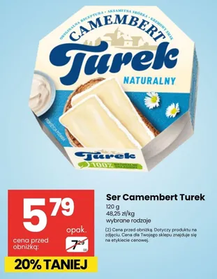 Ser Camembert Turek Naturalny promocja w Delikatesy Centrum