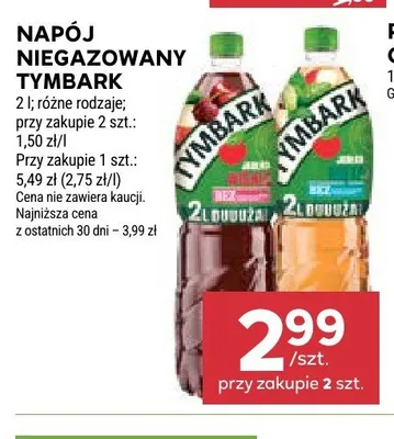 Napój niegazowany Tymbark jabłko mięta promocja w Stokrotka