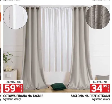 Zasłona na przelotkach 140x250 cm promocja w Merkury Market