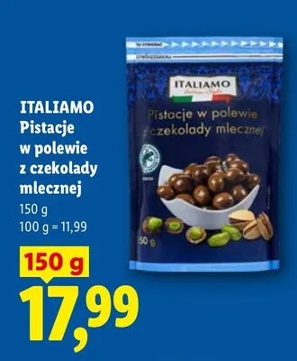 Pistacje w polewie z czekolady mlecznej promocja w Lidl