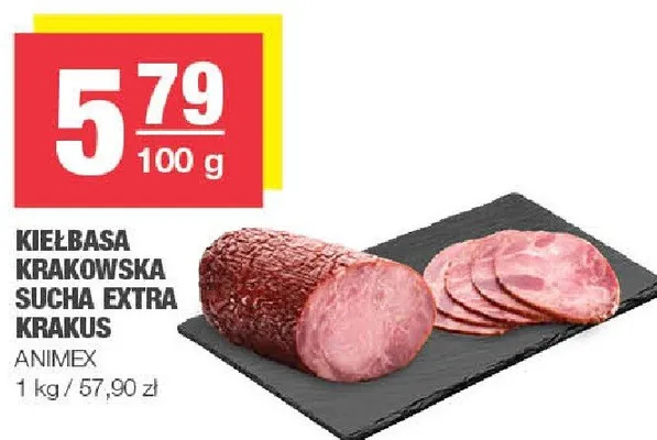 Kiełbasa krakowska sucha extra krakus promocja w SPAR