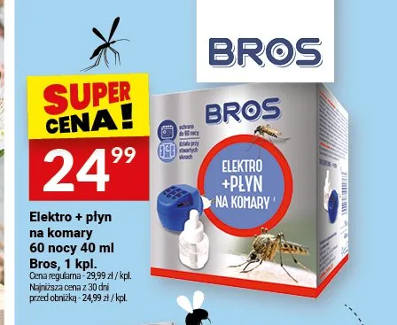 Elektro + płyn na komary Bros promocja w Twój Market