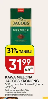 Kawa mielona Jacobs Krönung promocja w Chata Polska