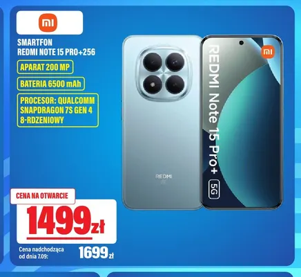 Smartfon Xiaomi Redmi Note 15 Pro+ 256 promocja w RTV EURO AGD