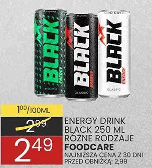 Energy drink Black 250ml różne rodzaje promocja w Wafelek