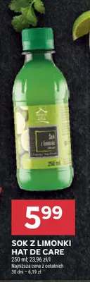 Sok z limonki Hat de Care promocja w Stokrotka