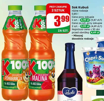 Syrop malinowy promocja w Dino