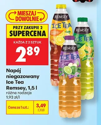 Napój niegazowany Ice Tea Remsey cytrynowy promocja w Biedronka