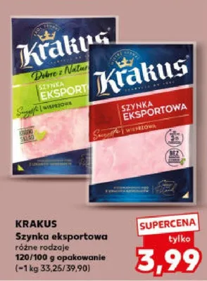 Szynka eksportowa różne rodzaje promocja w Kaufland