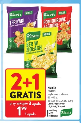 Nudle Knorr Ser w Ziołach promocja w Intermarche