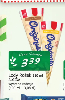 Lody Rożek Algida promocja w CEZAR Delikatesy