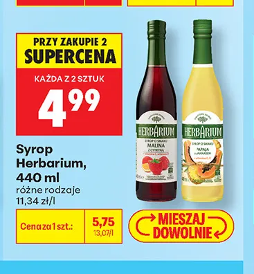 Syrop Herbárium papaja z ananasem promocja w Biedronka