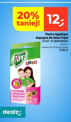 Plastry łagodzące ukąszenia dla dzieci Expel promocja w Dealz