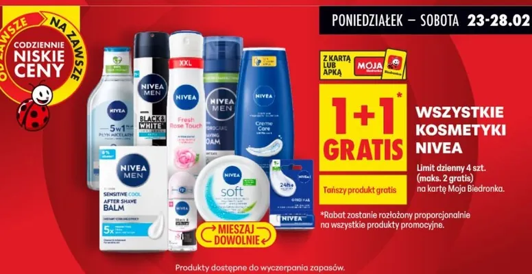 Kosmetyki różne rodzaje promocja w Biedronka