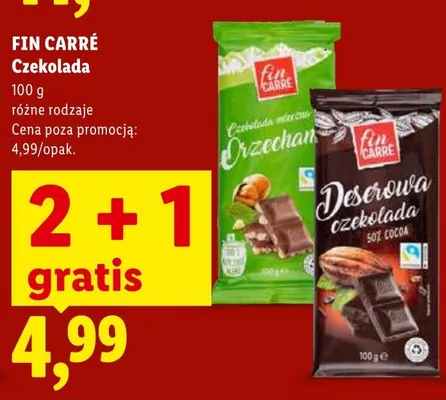 Czekolada deserowa Fin Carré promocja w Lidl